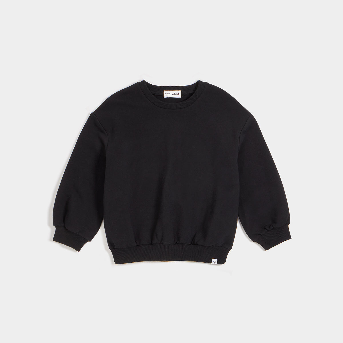 Miles Basics Pure Black Girl's Sweatshirt – miles the label
