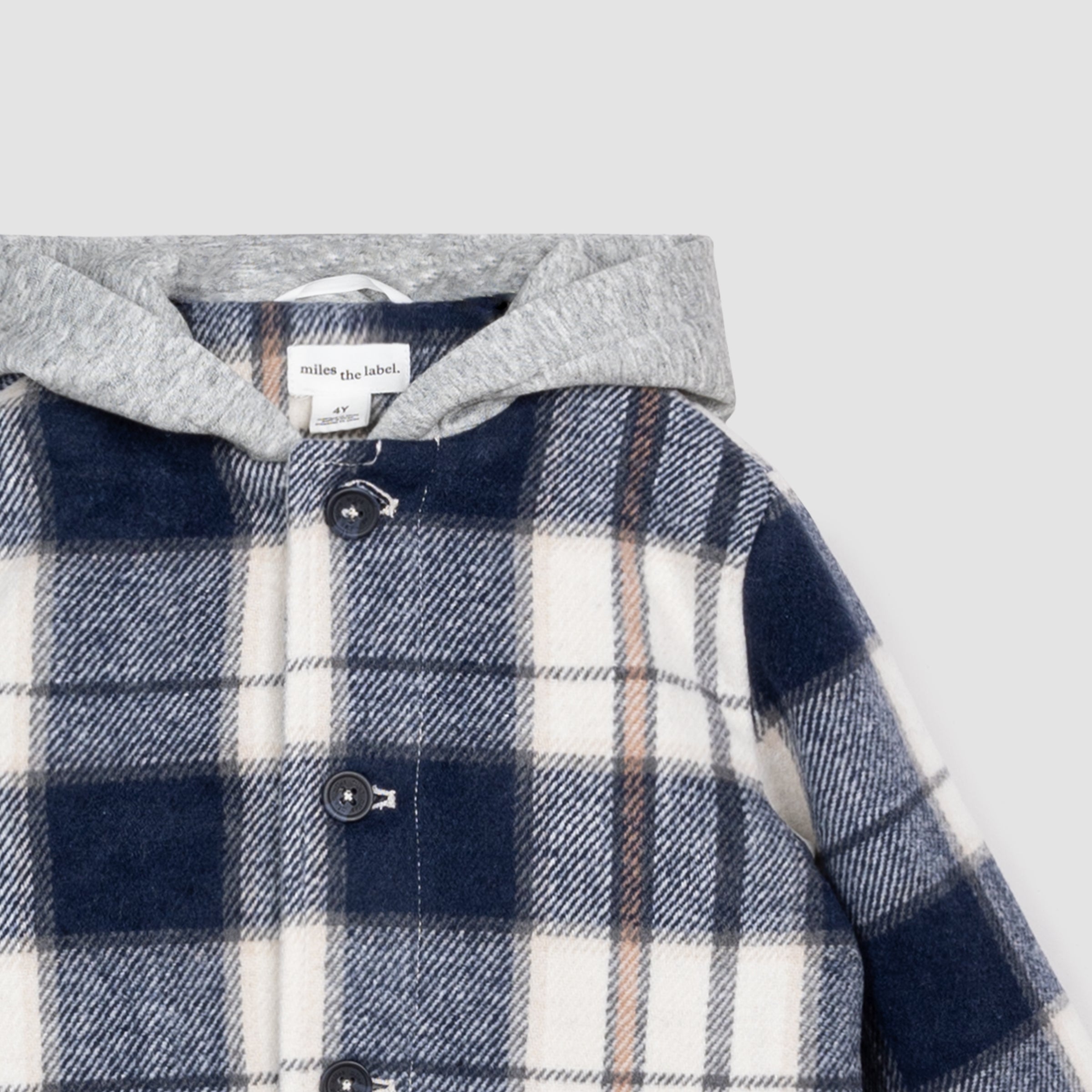 Hooded plaid coat hot sale