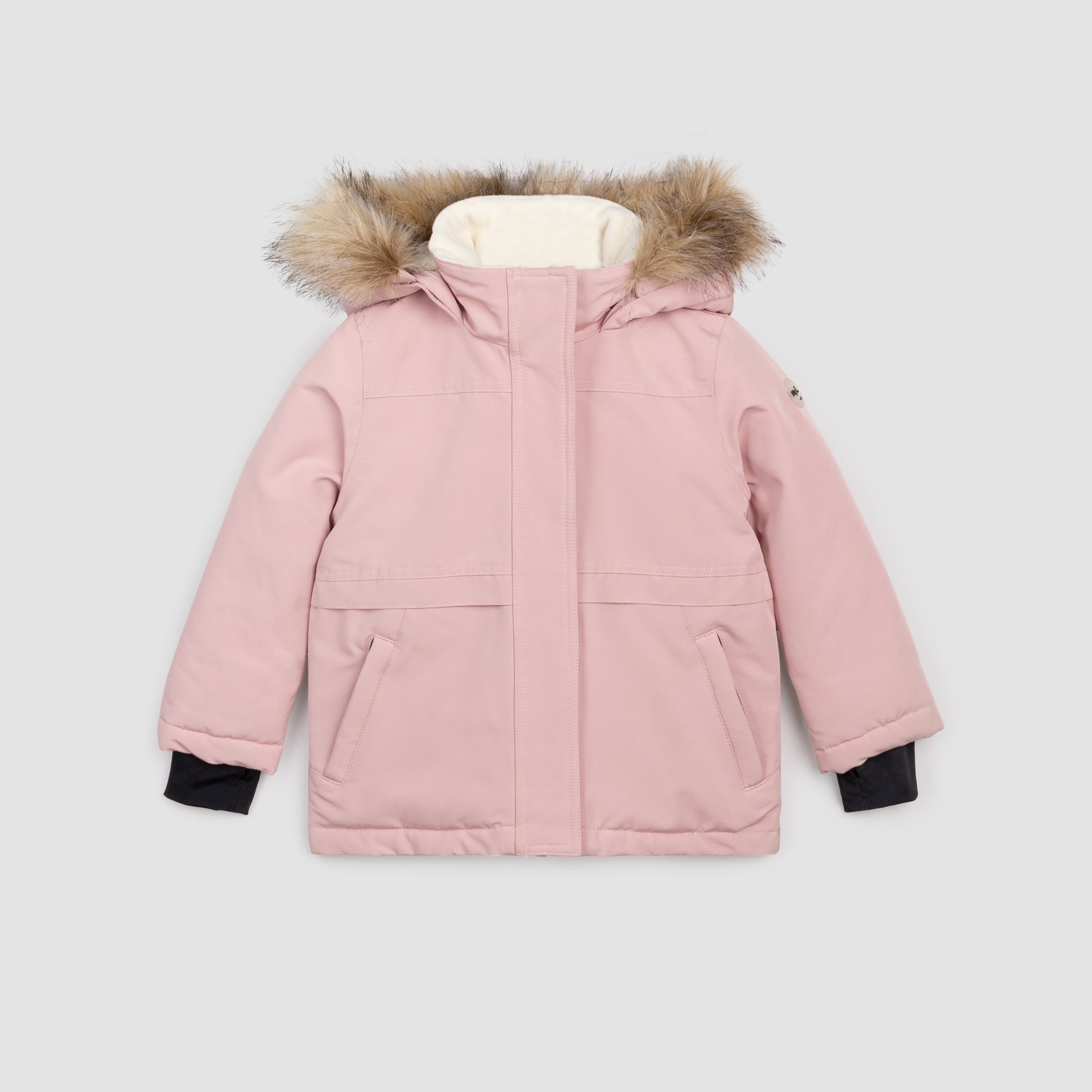 Pink parka 2025 coat womens