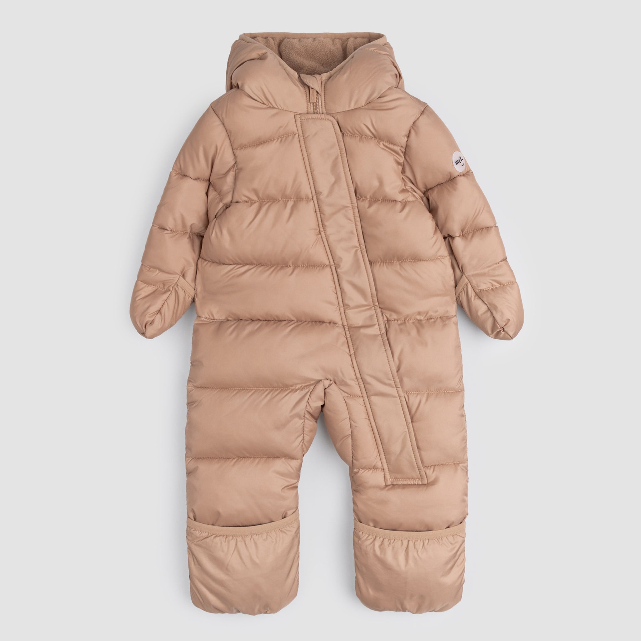 Miles The Label Lichen Hooded Pram Snowsuit Baby 24M Sand