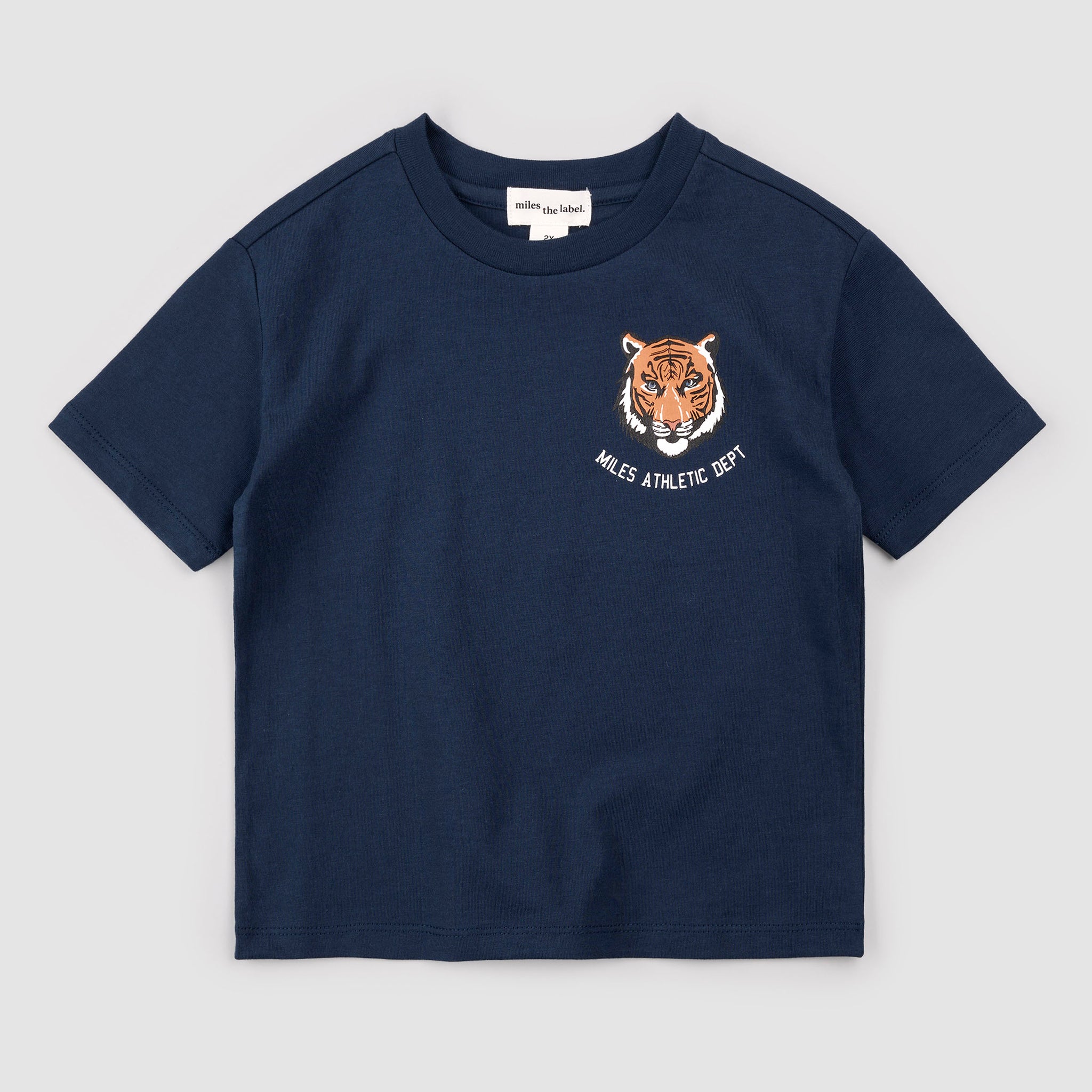 Miei T　0107 ♡ Miles Tiger Print on Dress Blue T-Shirt – miles the label