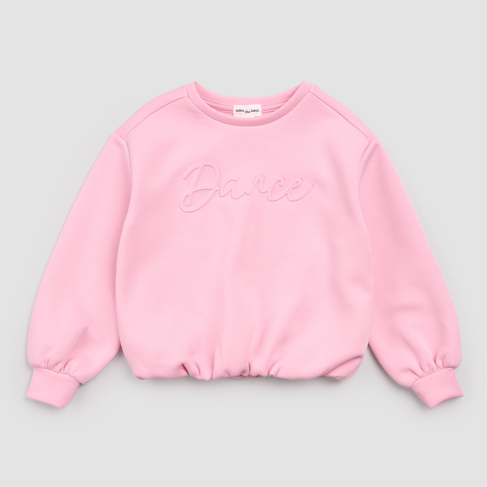 Dance Embossed Bubblegum Scuba Knit Sweatshirt – miles the label