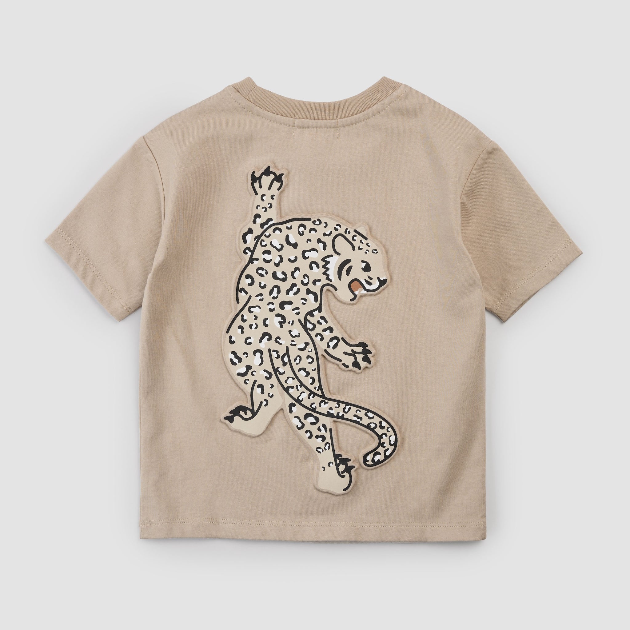 Leopard on Taupe T-Shirt – miles the label